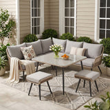 L-Shape Outdoor Rope Sofa Set