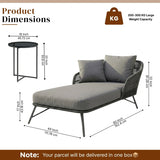 Outdoor Rope Patio Single Seater Daybed All Weather Furniture