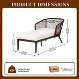 Outdoor Single Seater Patio Daybed with Handwoven Rope