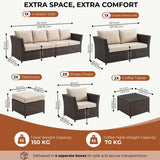 Outdoor Wicker 10 Seater Sectional Sofa Set
