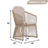 2-Piece Outdoor Rope Patio Chairs
