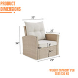Outdoor All-Weather Wicker Single Seater Sofa