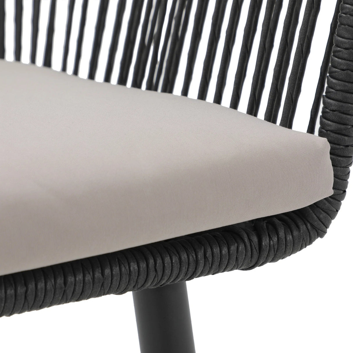 2-Piece Outdoor Rope Patio Dining Chairs