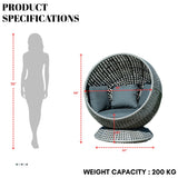Outdoor Single Seater Basket Swing For Balcony & Garden