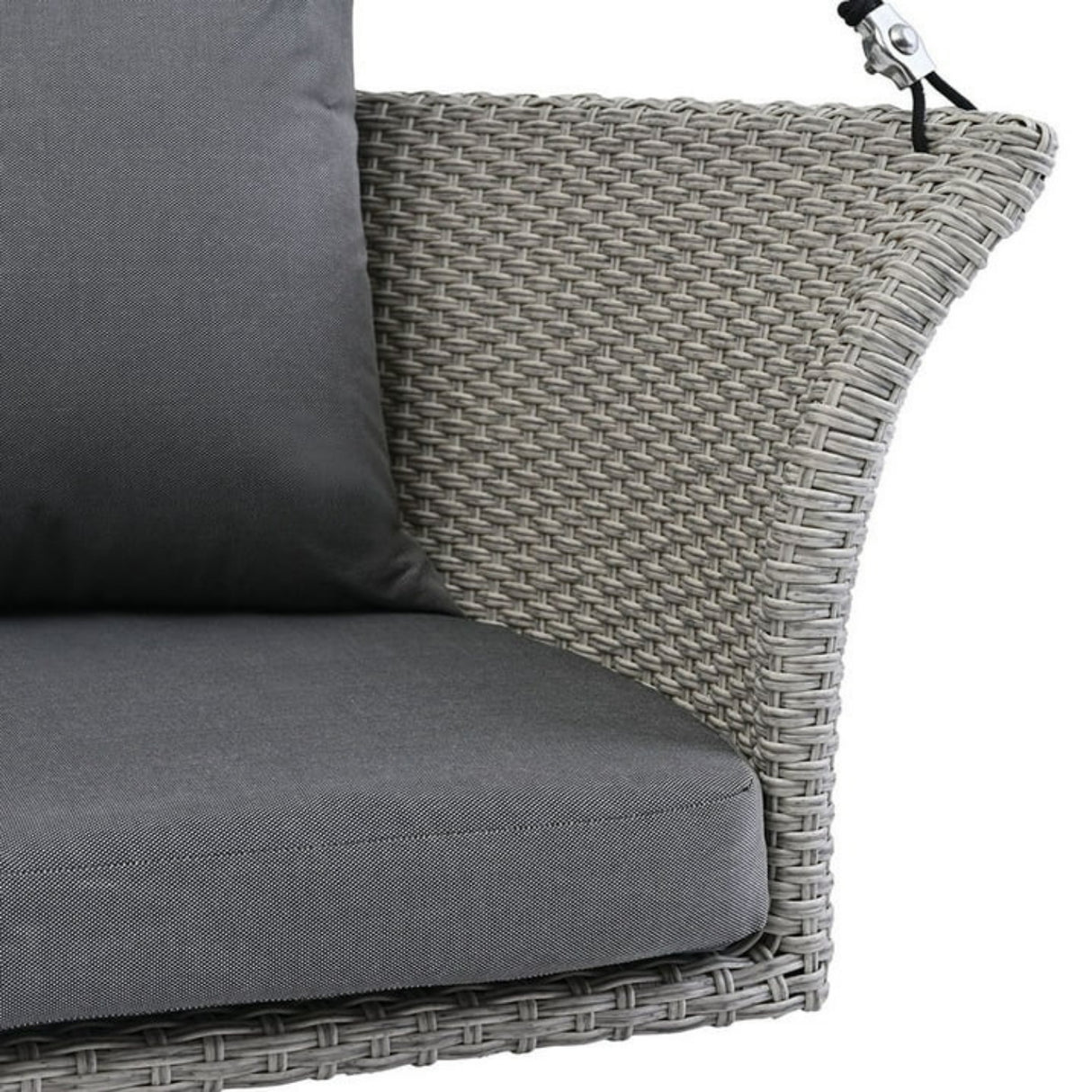 Outdoor Rattan Wicker Hanging Swing Chair with Cushion