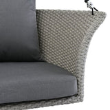 Outdoor Rattan Wicker Hanging Swing Chair with Cushion