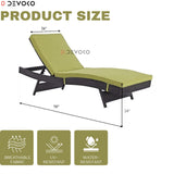 Outdoor Rattan Wicker Chaise Lounger For Poolside