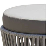 Round Outdoor Rope Footstool
