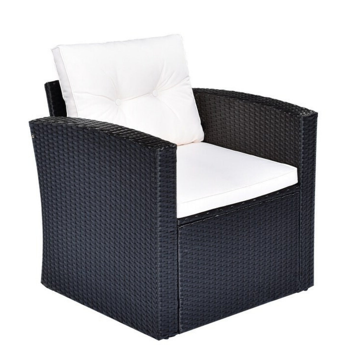 6 Piece Outdoor Conversation Set All Weather Wicker Sectional Sofa