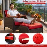 Outdoor 4 Piece Patio Wicker Furniture Set