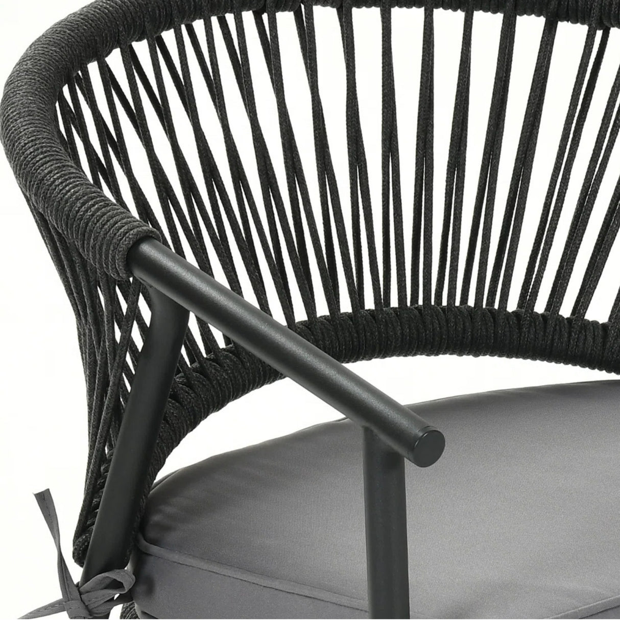 4-Piece Outdoor Rope Patio Dining Chairs