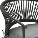 4-Piece Outdoor Rope Patio Dining Chairs