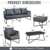 Outdoor Rope 6-Seater Sofa Set