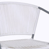 3-Piece Outdoor White Rope Patio Set