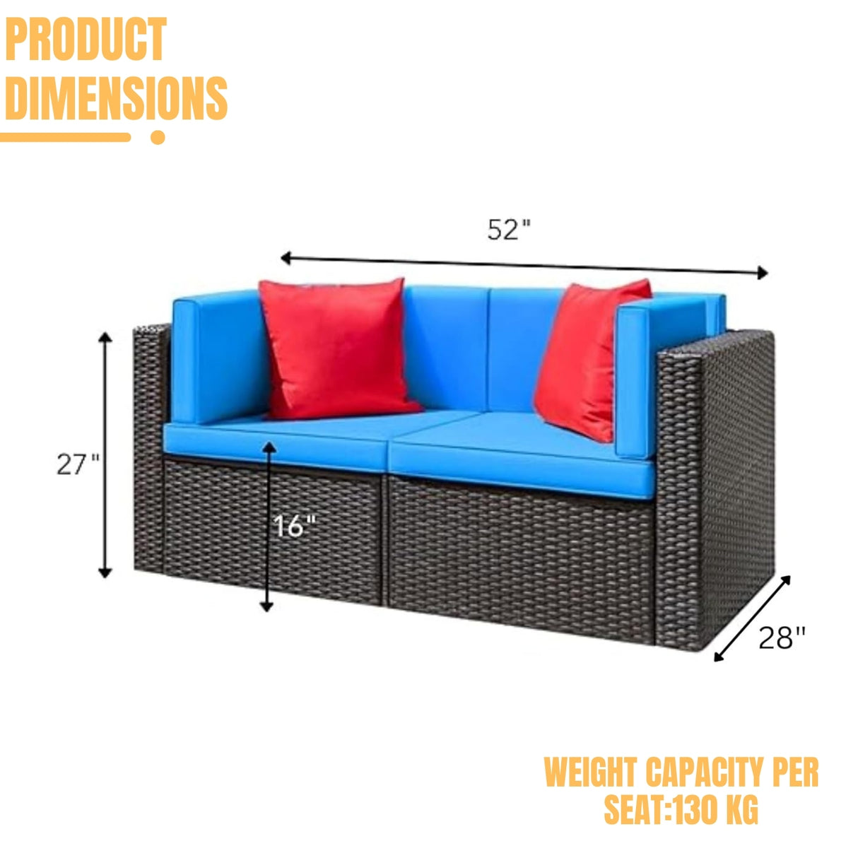 Outdoor All-Weather Rattan Wicker Single Seater Sofa