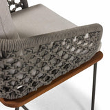 Outdoor Rope 2-Piece Patio Chairs With Wooden Base
