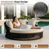 Outdoor Round Rope Daybed Sofa – Unique Design for Poolside