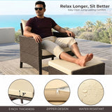 Outdoor 5 Piece Patio Wicker Furniture Set