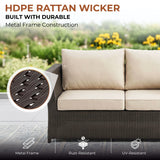 Outdoor Wicker 10 Seater Sectional Sofa Set