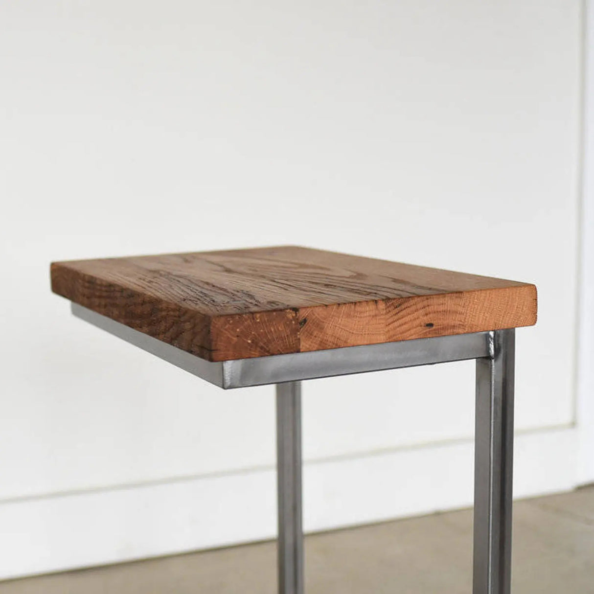 Solid Sheesham Wood C-Shape Corner Side Small End Table
