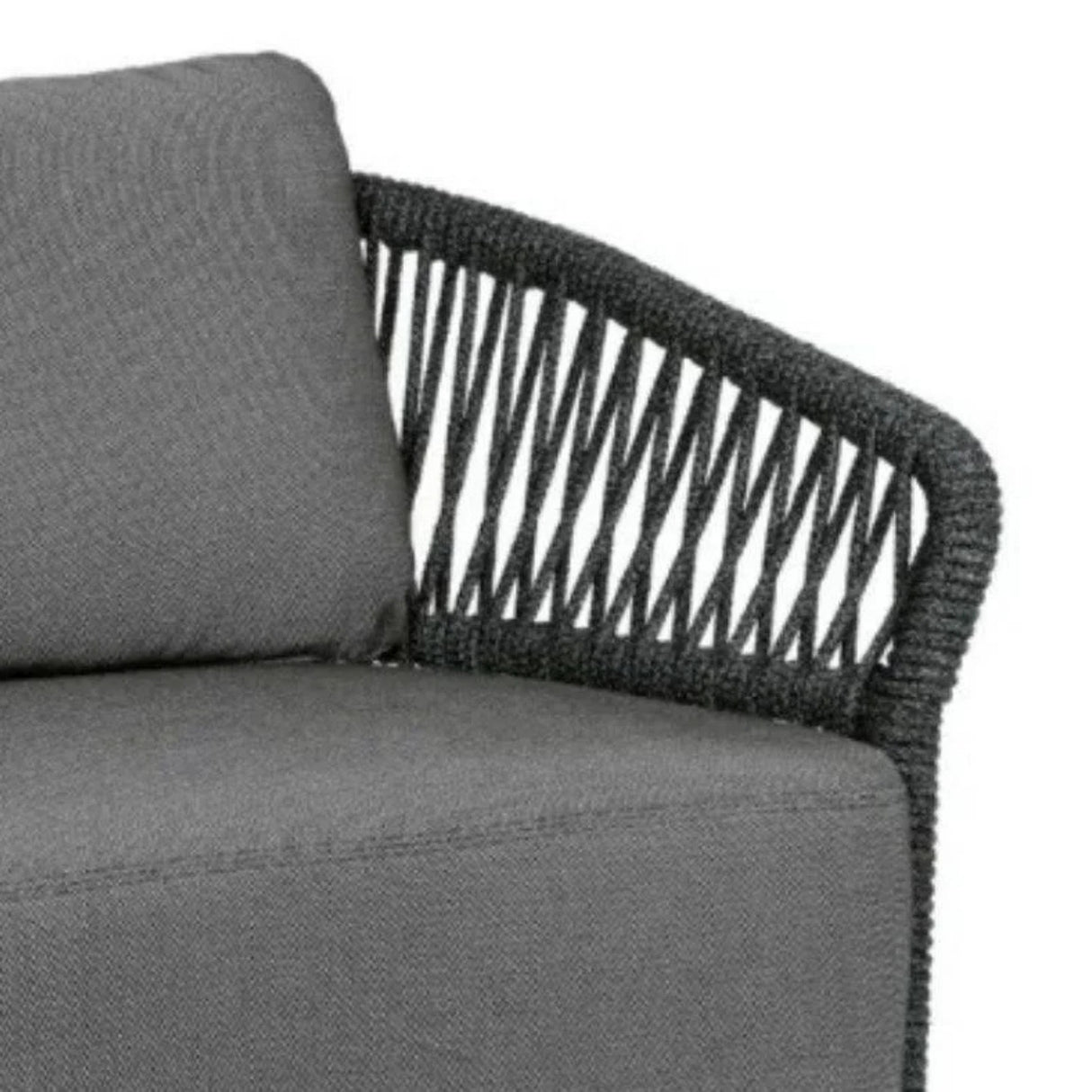 4-Piece Outdoor Braid & Rope Sofa Set (Grey)