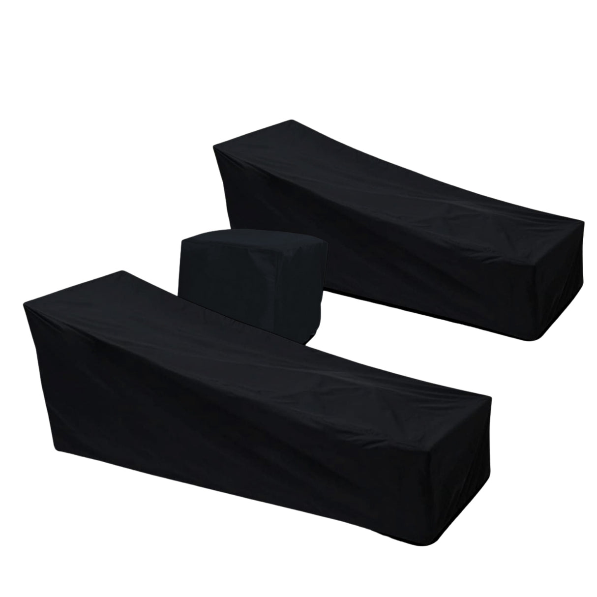 Outdoor Double Lounger With Table Cover