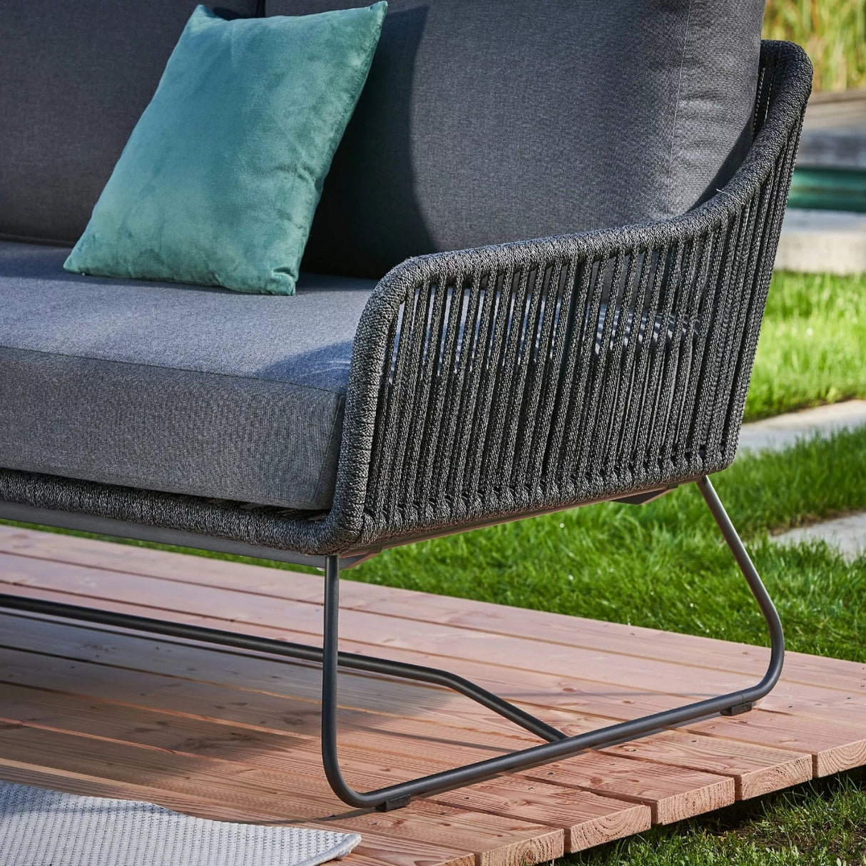 6-Seater L-Shape Outdoor Rope Sofa Set
