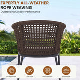7-Piece Outdoor Patio Dining Set With Wooden Tabletop