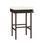 2-Piece Rattan Wicker Patio Bar Stools