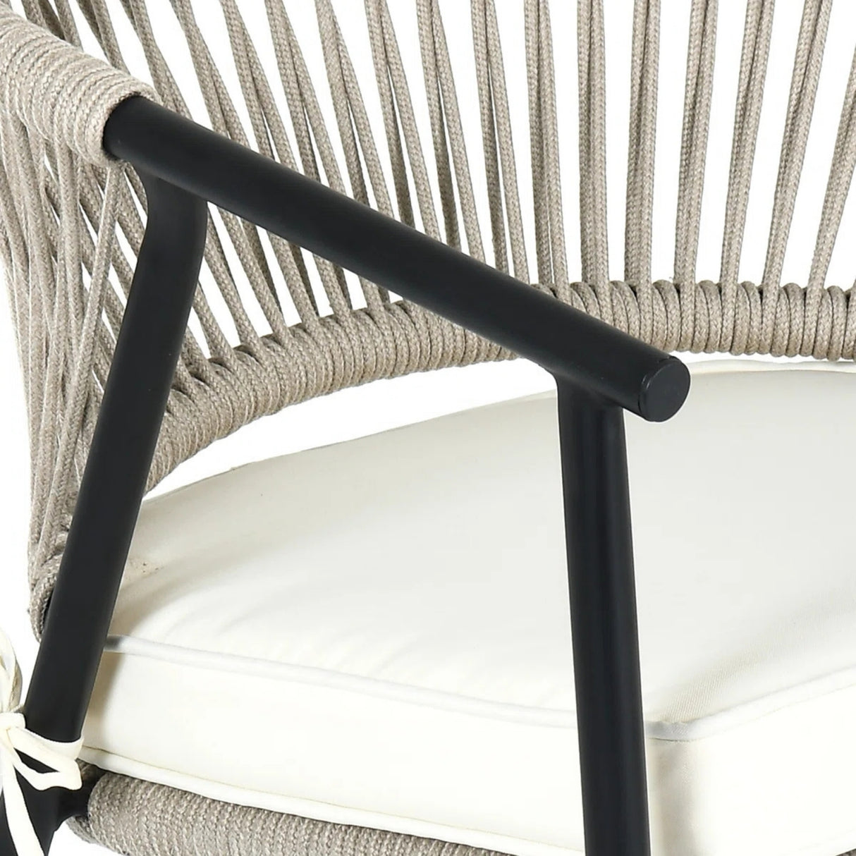 4-Piece Outdoor Rope Patio Dining Chairs