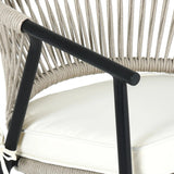 4-Piece Outdoor Rope Patio Dining Chairs