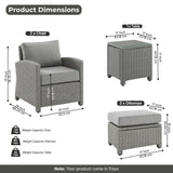 5 Pieces Patio Furniture Set