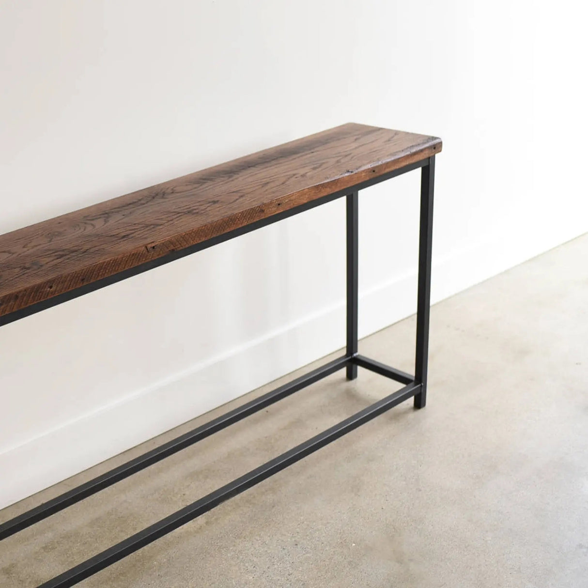 Sheesham Wood Top Modern Console Table