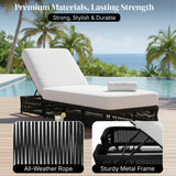 Outdoor All-Weather Rope Lounger Set of 2 (Black & White)