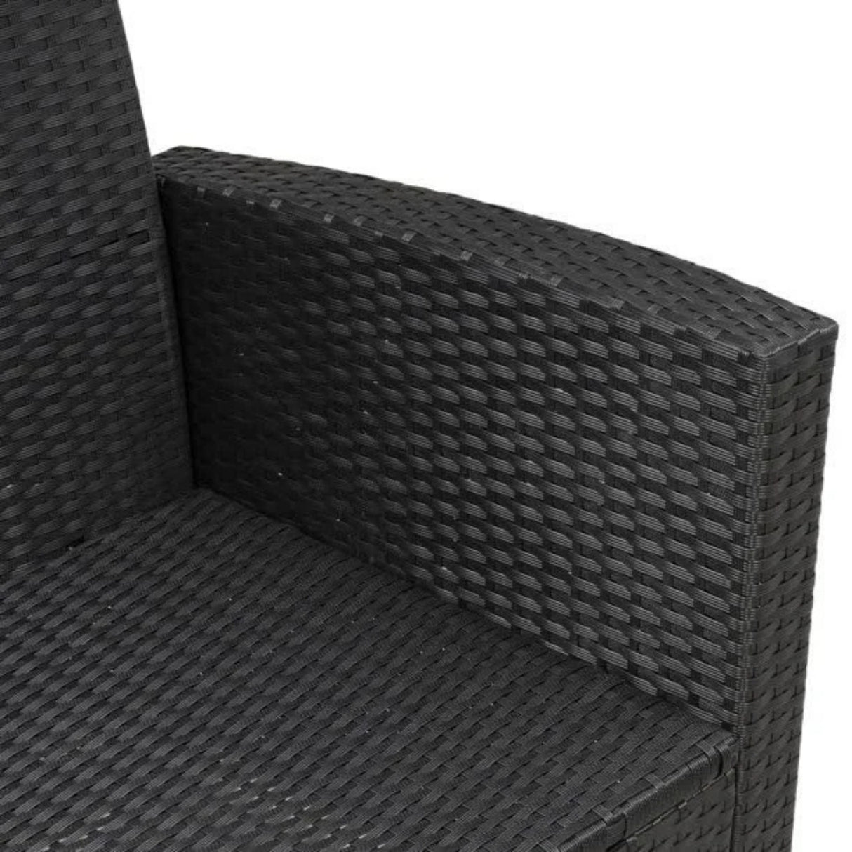 5-Piece Wicker Patio Conversation Set (Dark Brown/ Cyan Blue)