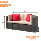 Outdoor All-Weather Rattan Wicker Single Seater Sofa