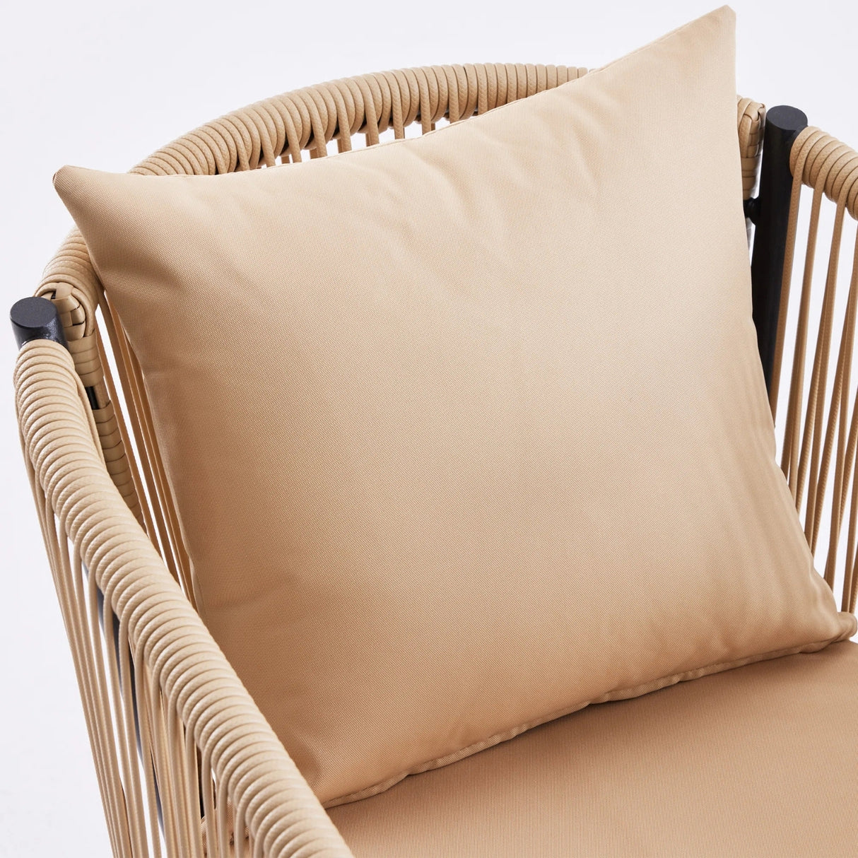 2-Piece Outdoor Rope Patio Dining Chairs
