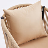 2-Piece Outdoor Rope Patio Dining Chairs