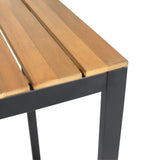 Outdoor Bar Table With Wooden Top