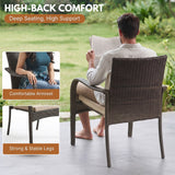 4-Piece Outdoor Rattan Wicker Patio Dining Chairs