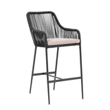 Premium Outdoor Rope 5-Piece Bar Set With a High-Top Table