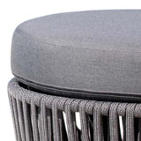 Round Outdoor Rope Footstool