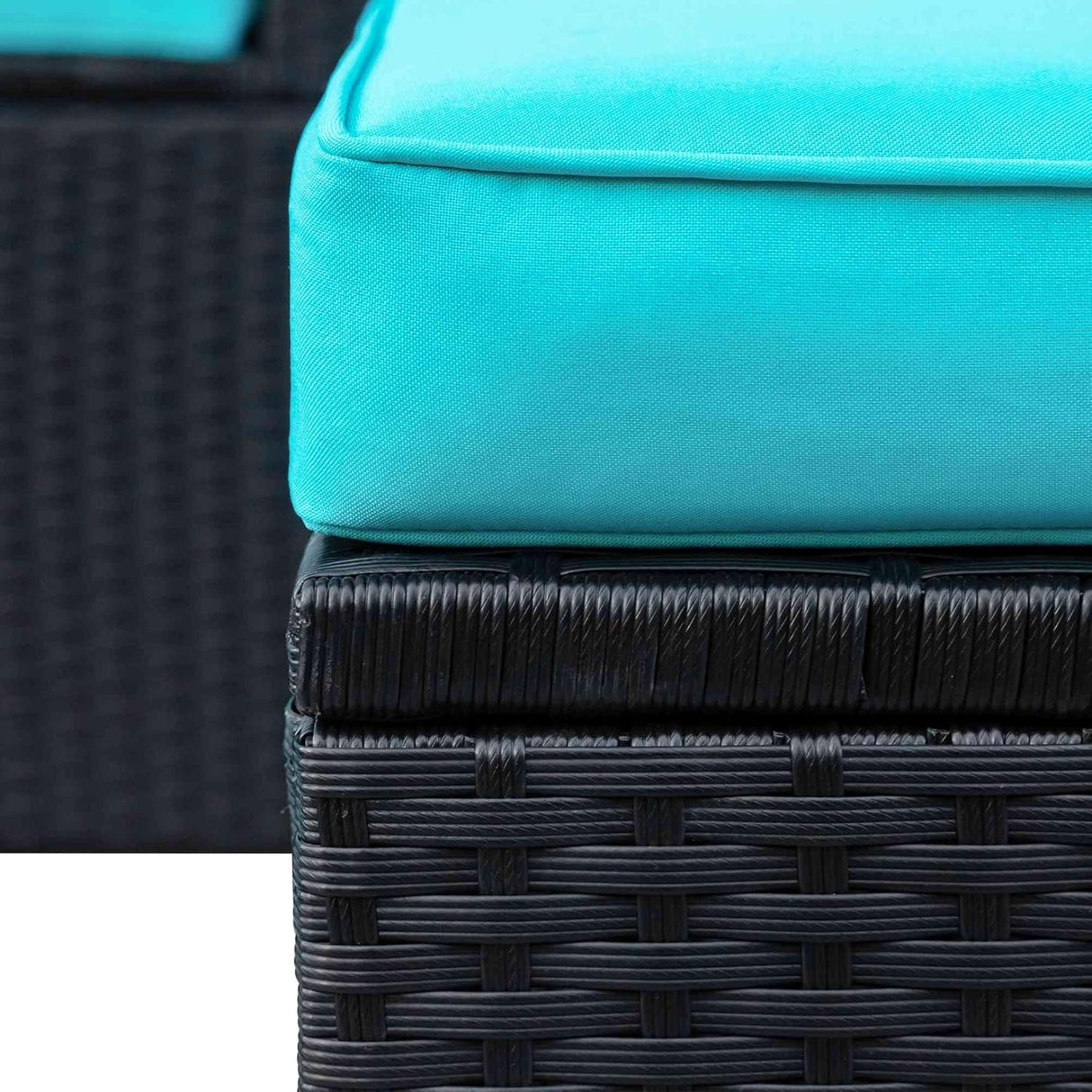 5-Piece Outdoor Wicker Furniture Set Modern Outdoor L-Shaped
