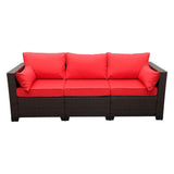 3-Seater Outdoor Rattan Wicker Patio Sofa