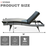 Outdoor All-Weather Wicker Lounger with Cushions