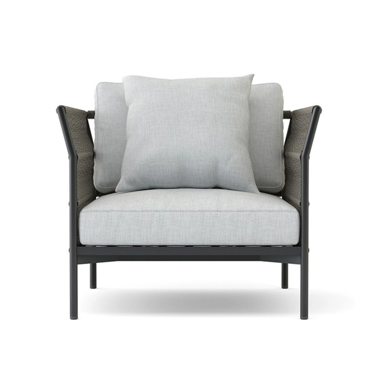 Outdoor Rope 7-Seater Sofa Set With Glass Top Table