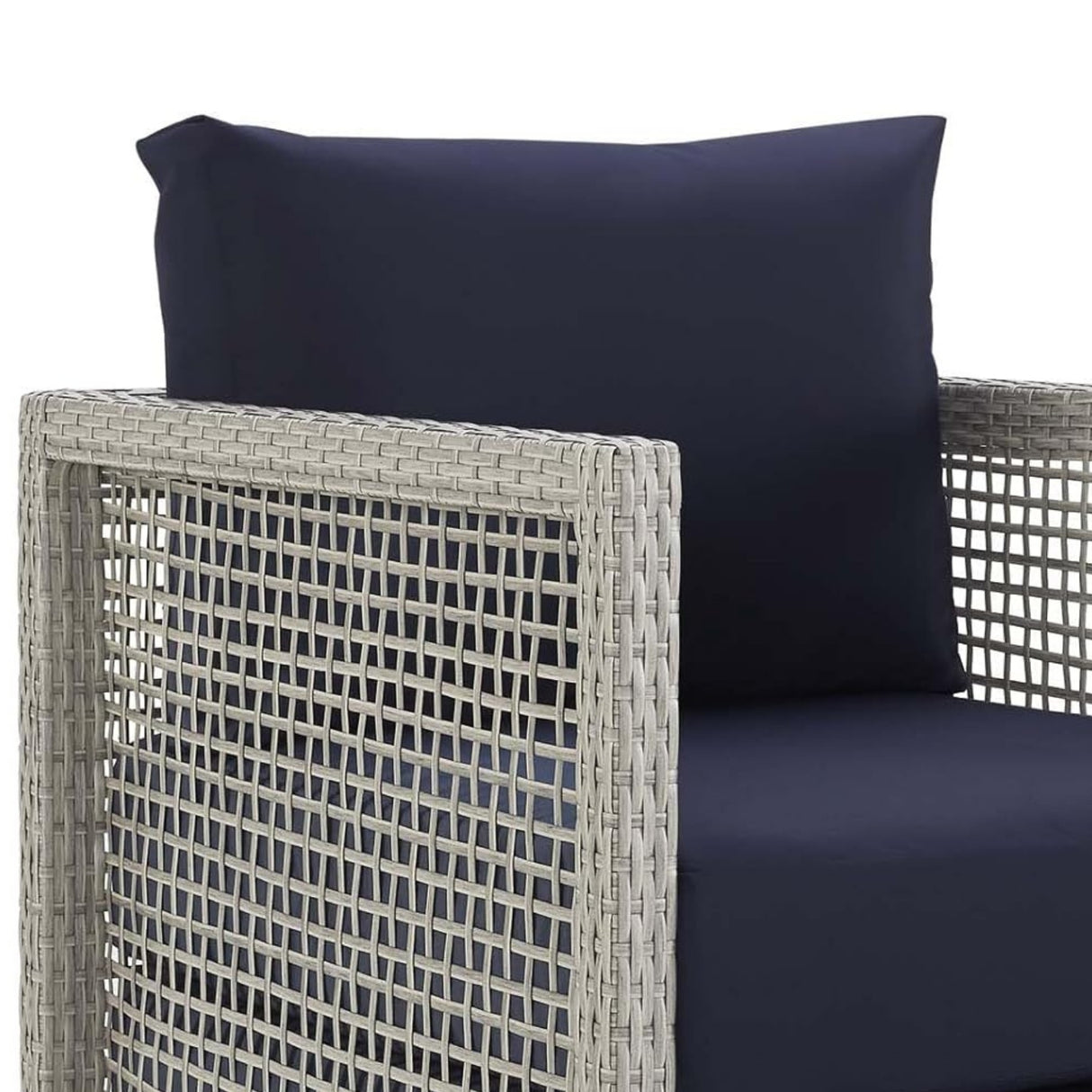 Outdoor Wicker Woven 6 Pieces Sectional Patio Furniture Set