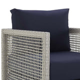 Outdoor Wicker Woven 6 Pieces Sectional Patio Furniture Set