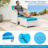 Outdoor 5 Piece Patio Wicker All Weather Sectional Furniture Set