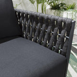 4-Piece Outdoor Rope Sofa Set (Grey)